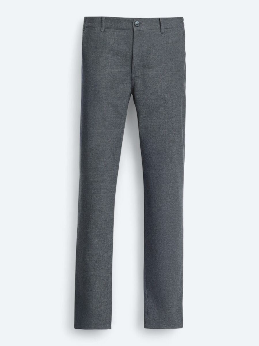 Gri Dokuma Jogging Fit Casual Pantolon - 6