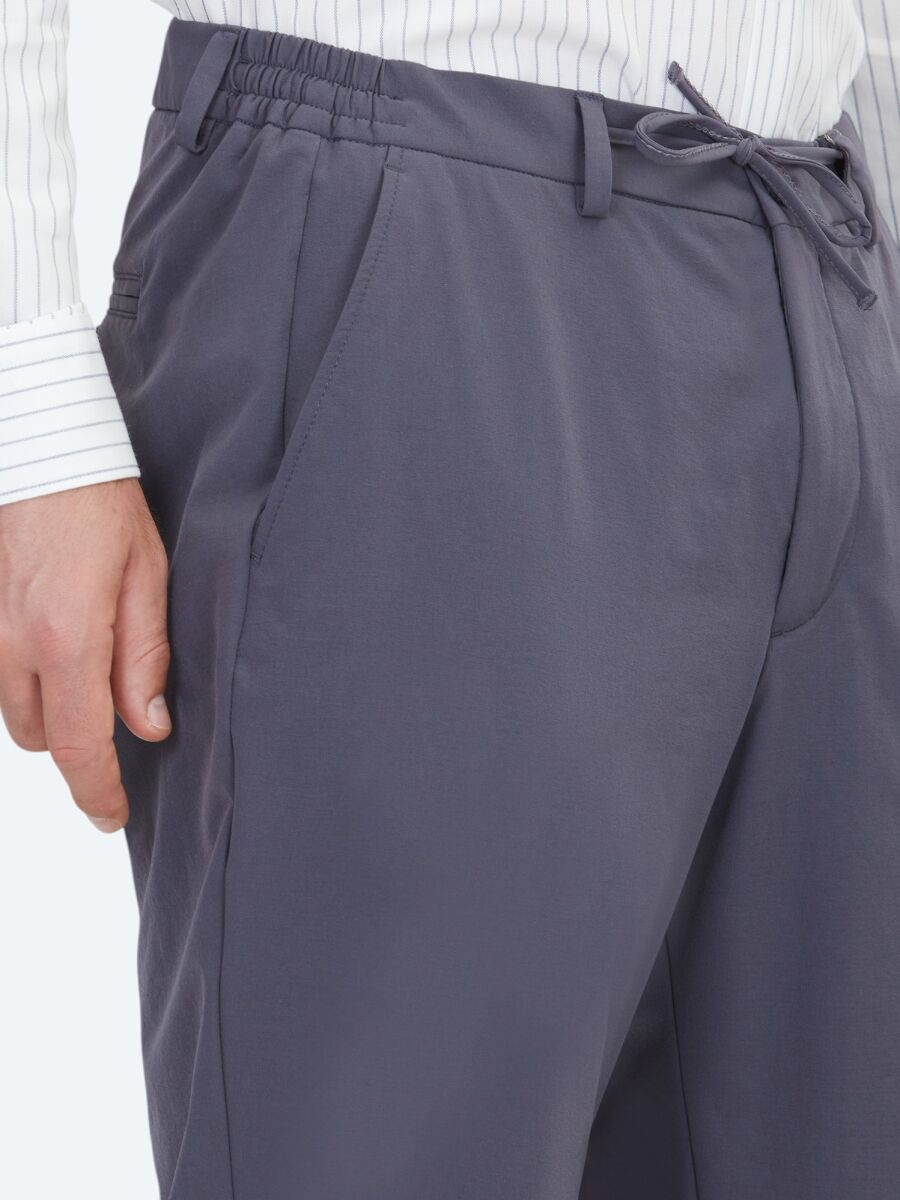 Gri Dokuma Jogging Fit Casual Pantolon - 3