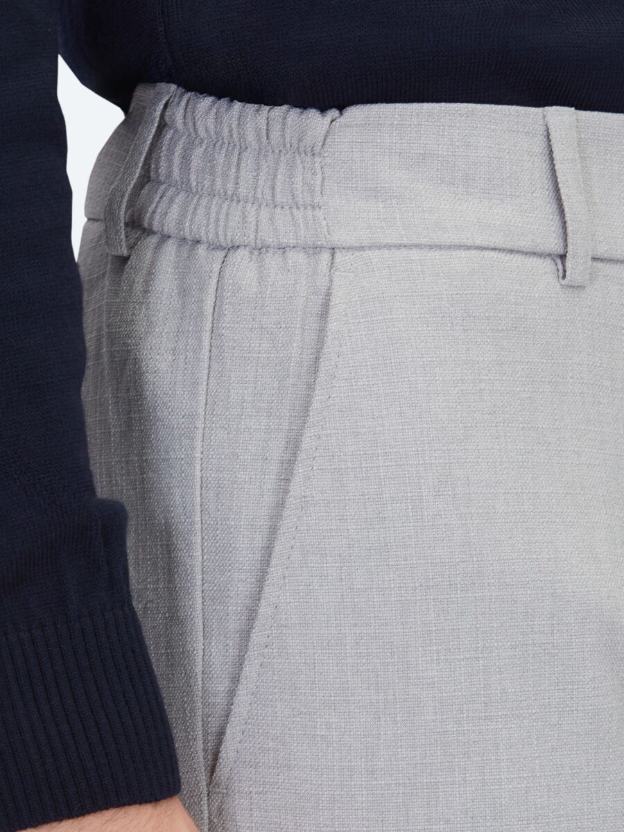 Gri Dokuma Jogging Fit Casual Pantolon - 5