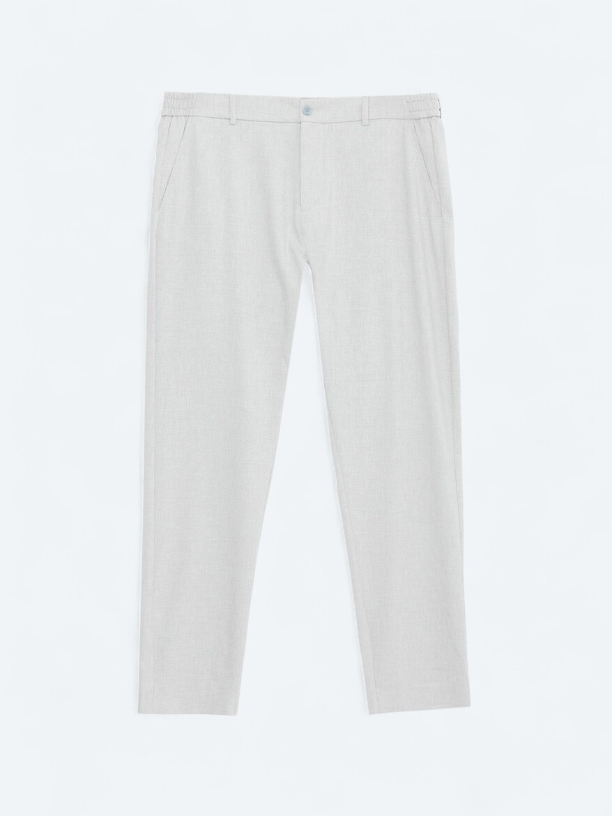 Gri Dokuma Jogging Fit Casual Pantolon - 7