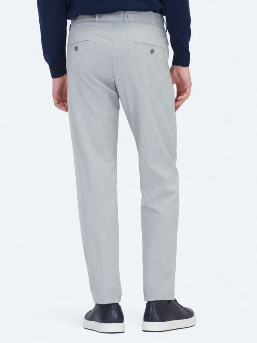 Gri Dokuma Jogging Fit Casual Pantolon - 6