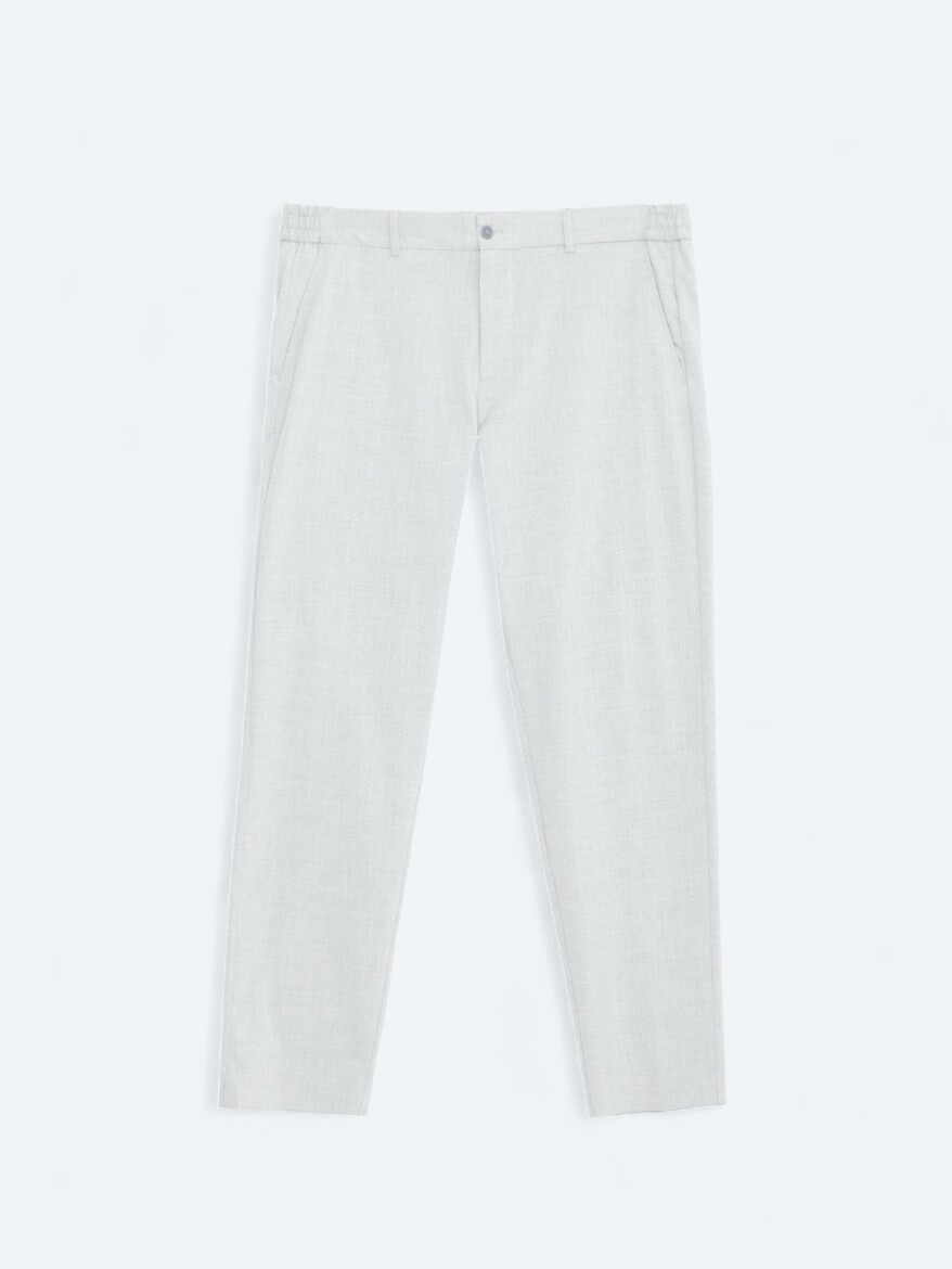 Gri Dokuma Jogging Fit Casual Pantolon - 7