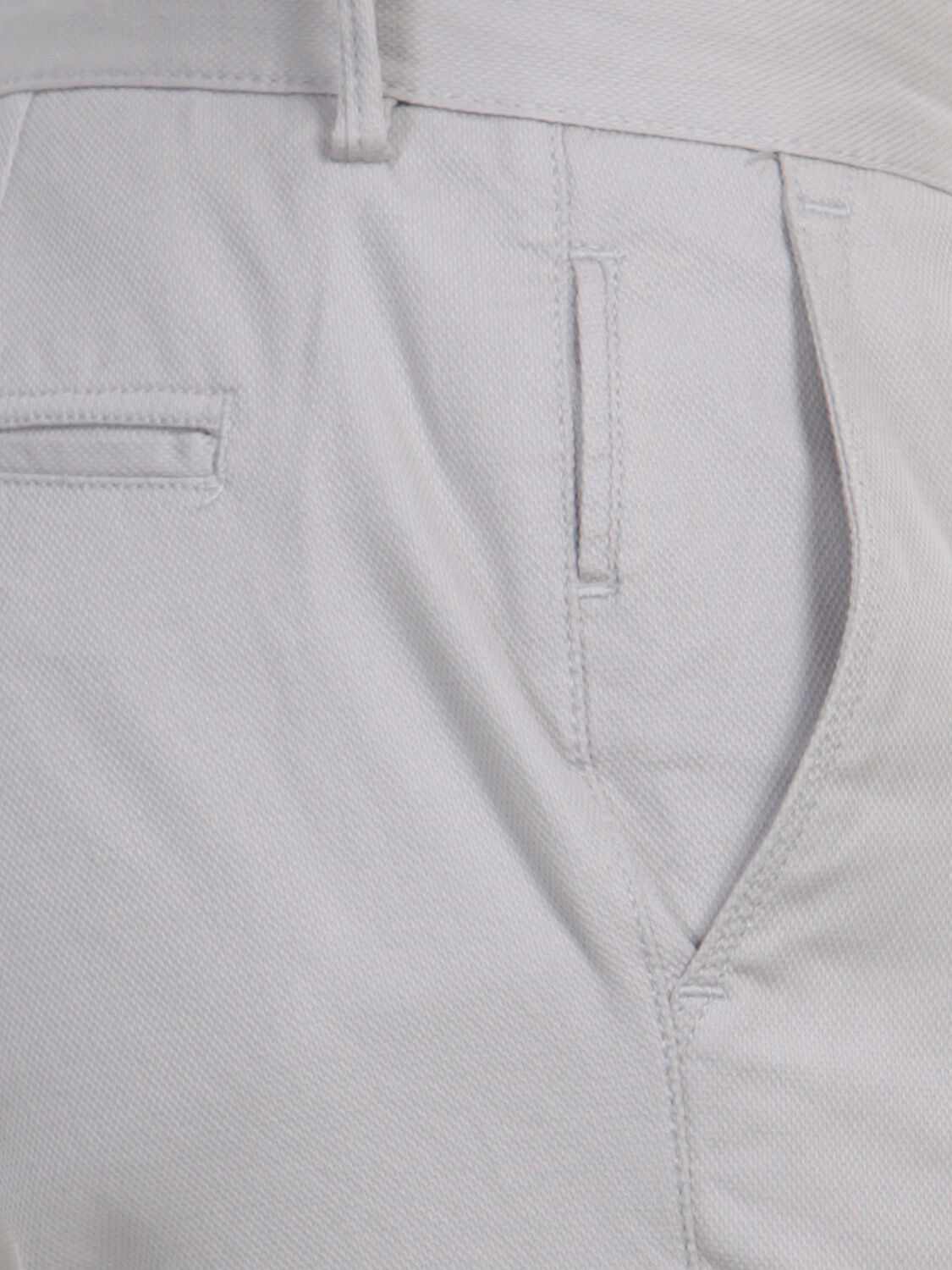 Gri Düz Dokuma Regular Fit Casual Pamuk Karışımlı Pantolon - 3