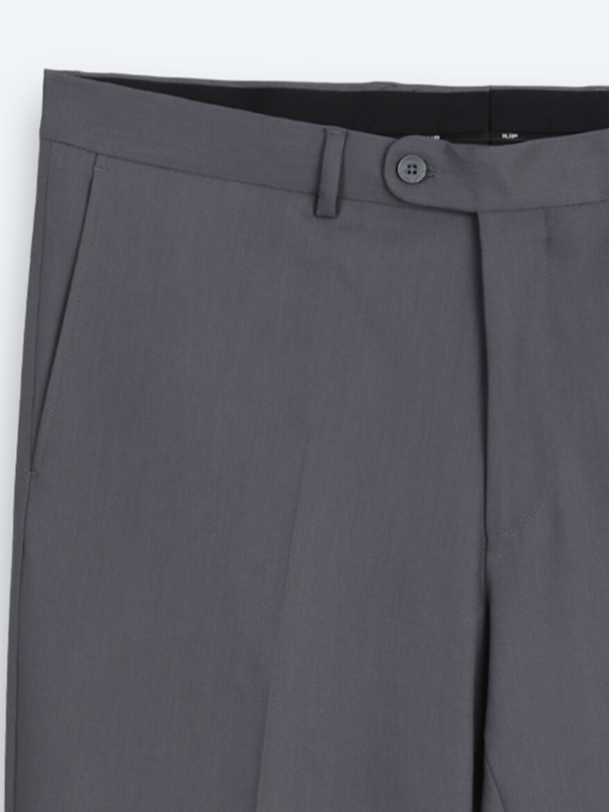 Gri Düz Modern Fit Takım Elbise - 11