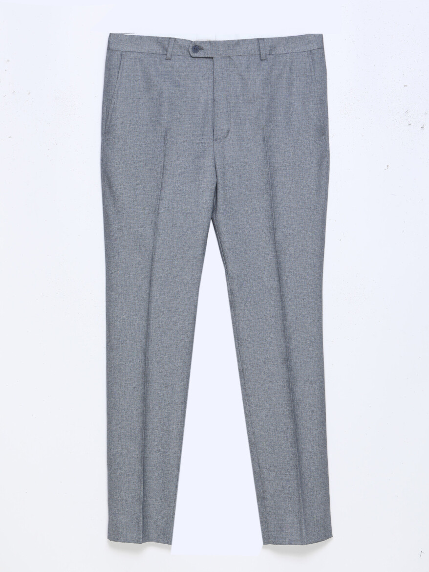 Gri Düz Modern Fit Takım Elbise - 7