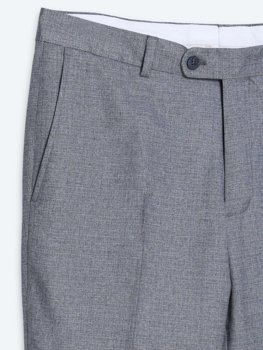 Gri Düz Modern Fit Takım Elbise - 10