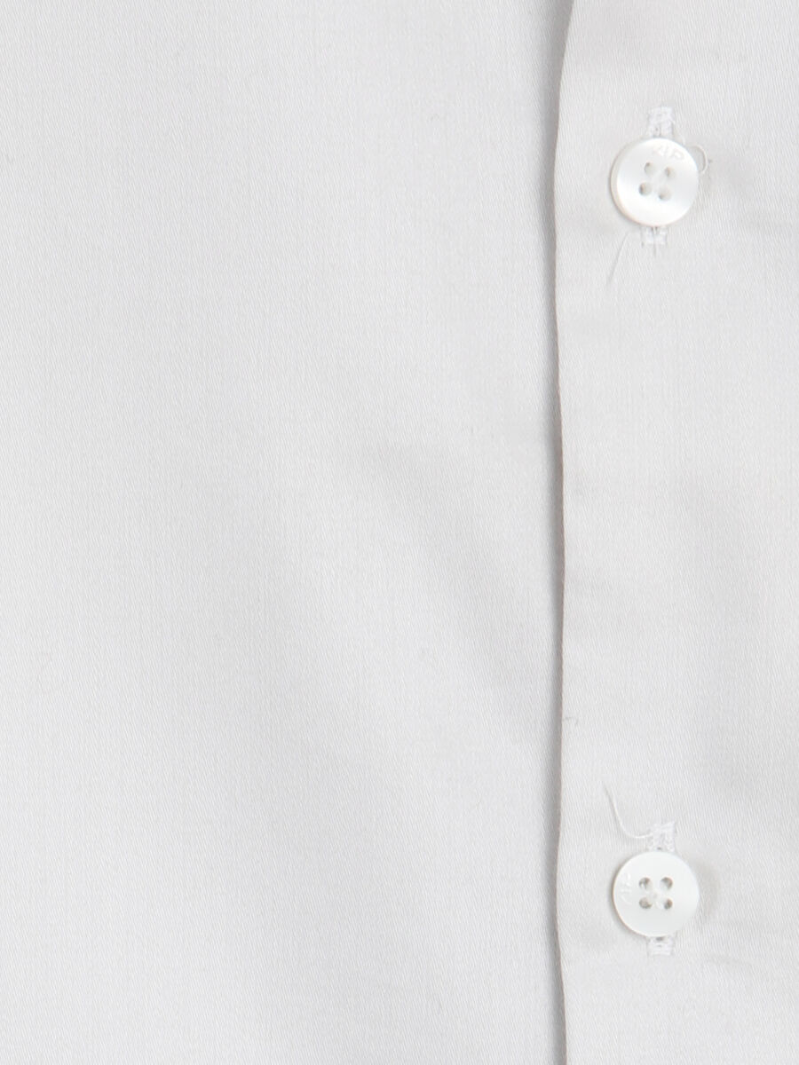 Gri Düz Slim Fit Uzun Dokuma Klasik %100 Pamuk Gömlek - 10
