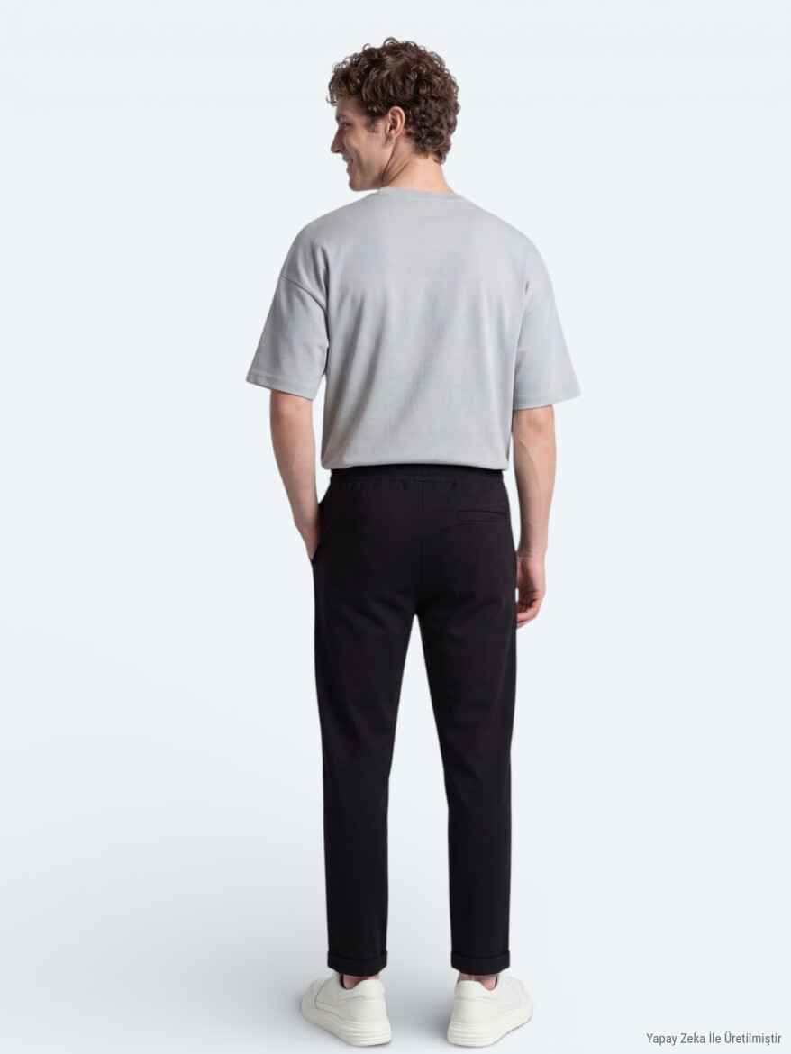 Gri Düz T-Shirt - 5