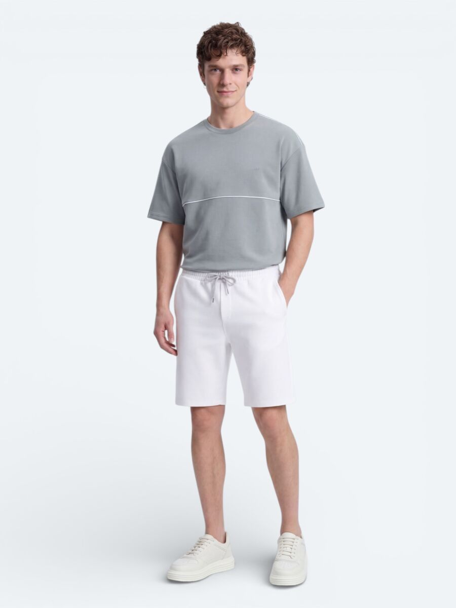 Gri Düz T-Shirt - 2