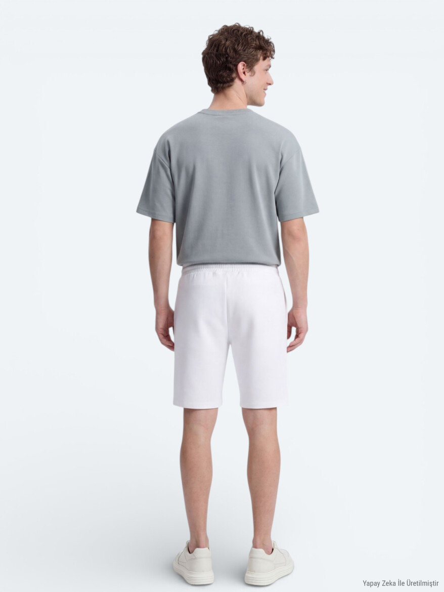 Gri Düz T-Shirt - 5