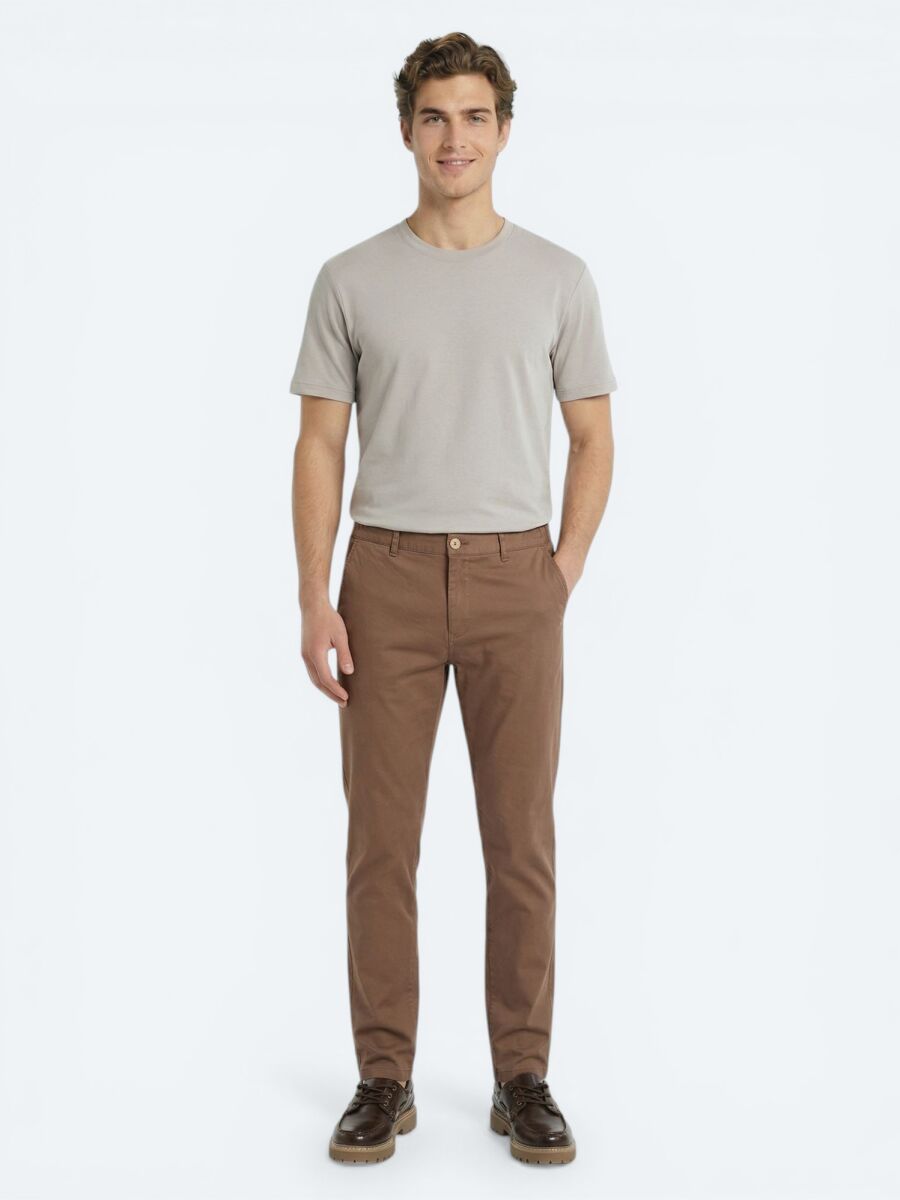 Gri Düz T-Shirt - 1