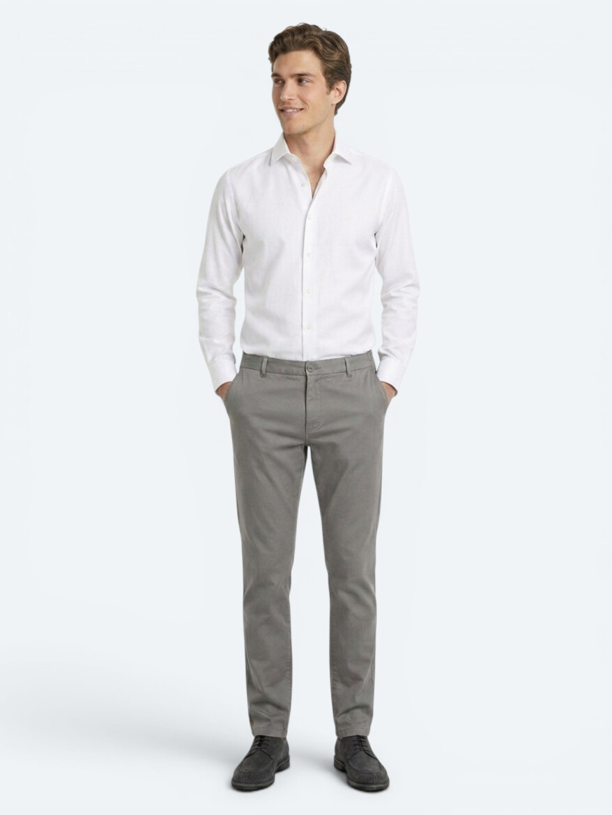 Gri Kumaş Jogging Fit Casual Pantolon 