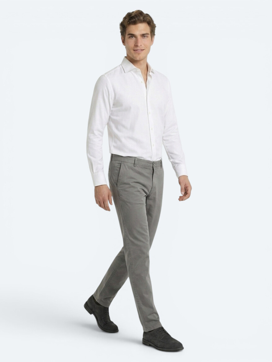 Gri Kumaş Jogging Fit Casual Pantolon - 2