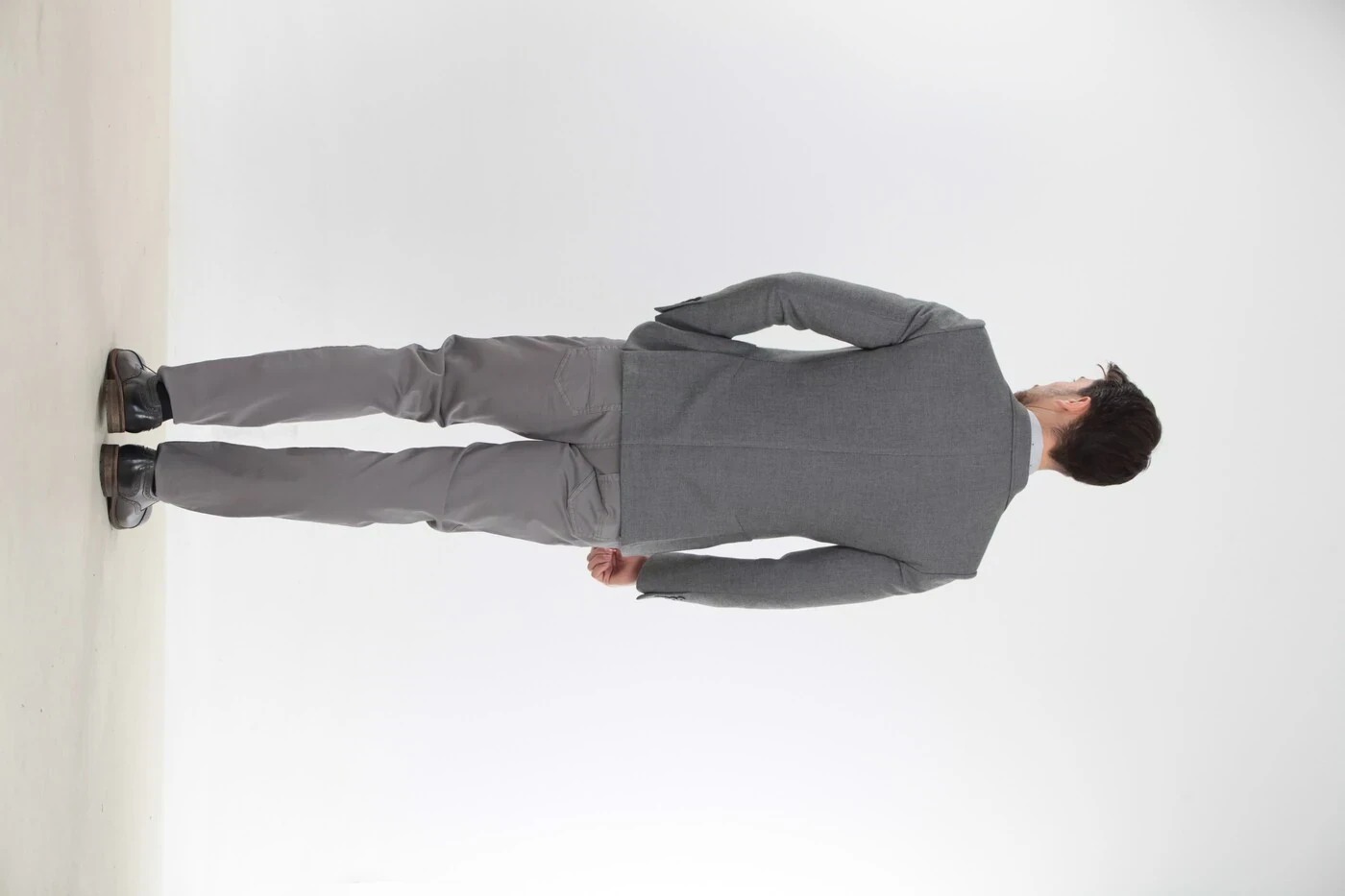 Gri Mikro Modern Fit Pamuk Karışımlı Ceket - 5