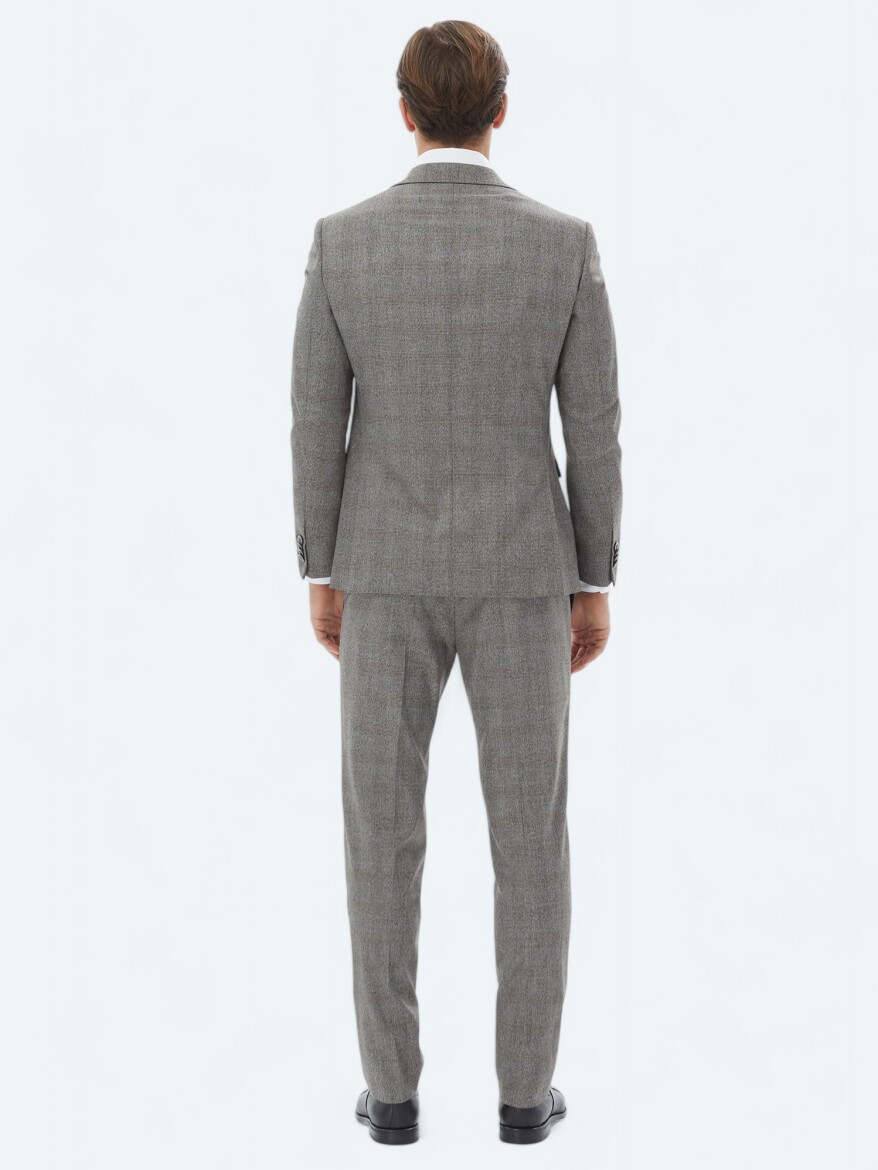 Gri Mikro Modern Fit Takım Elbise - 7