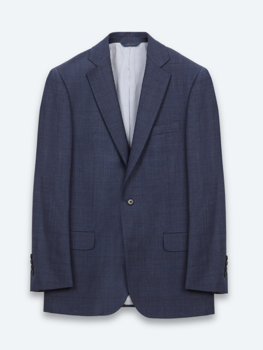 Gri Mikro Modern Fit Yün Karışımlı Ceket - 6