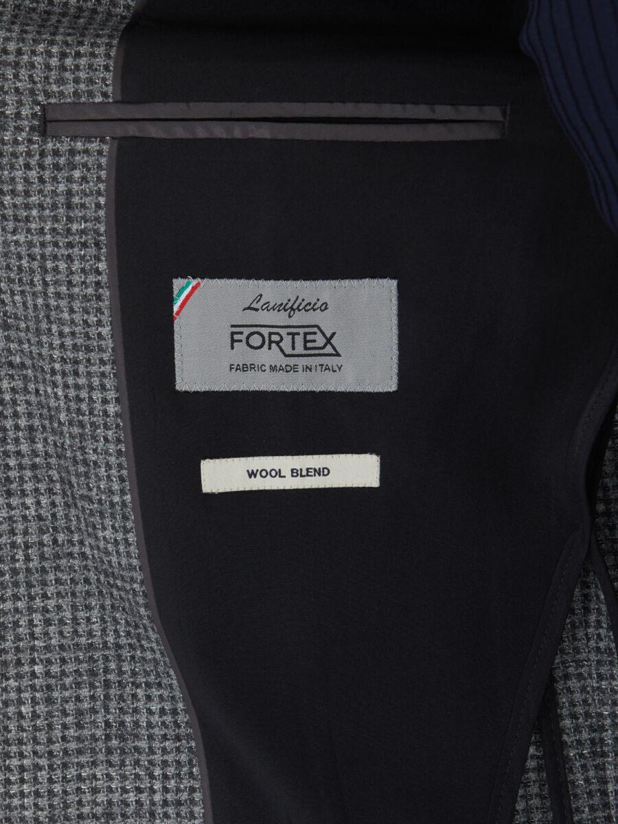 Gri Modern Fit Yün Karışımlı Ceket - 5