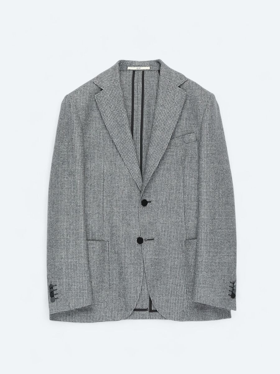 Gri Modern Fit Yün Karışımlı Ceket - 7
