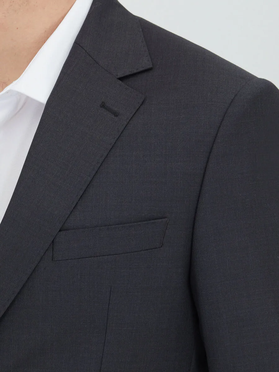 Gri Modern Fit Yün Karışımlı Takım Elbise - 3