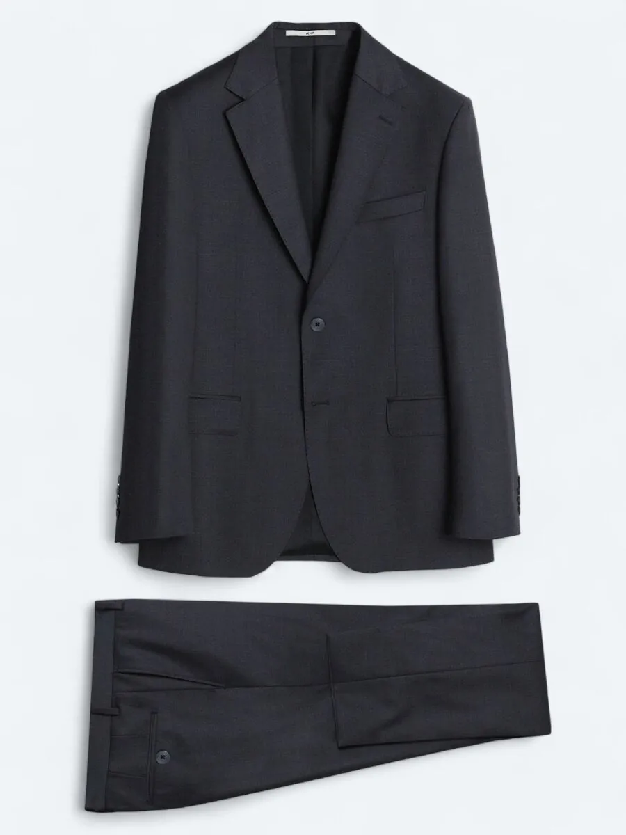 Gri Modern Fit Yün Karışımlı Takım Elbise - 5