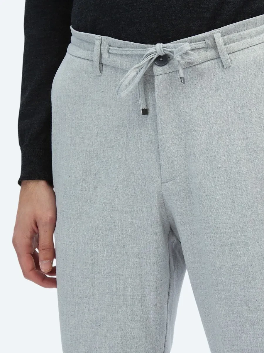 Gri Örme Jogging Fit Casual Pantolon - 3