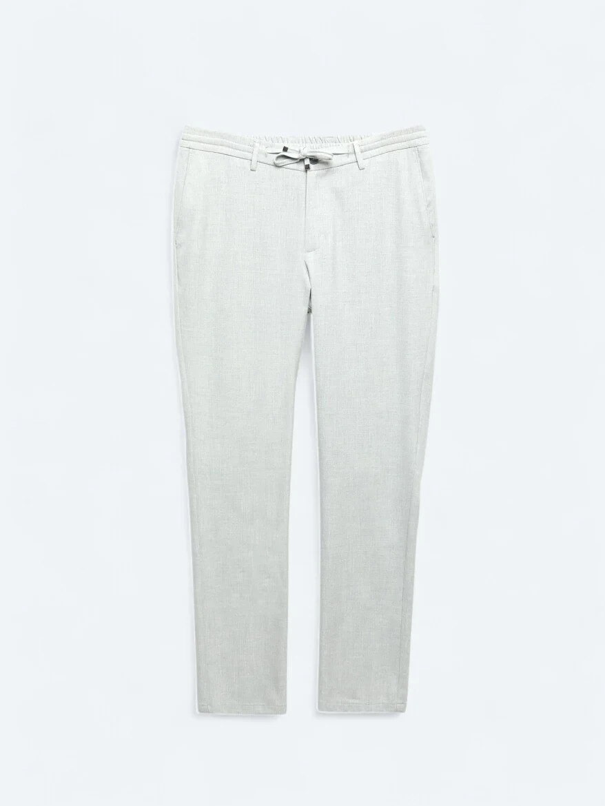 Gri Örme Jogging Fit Casual Pantolon - 5