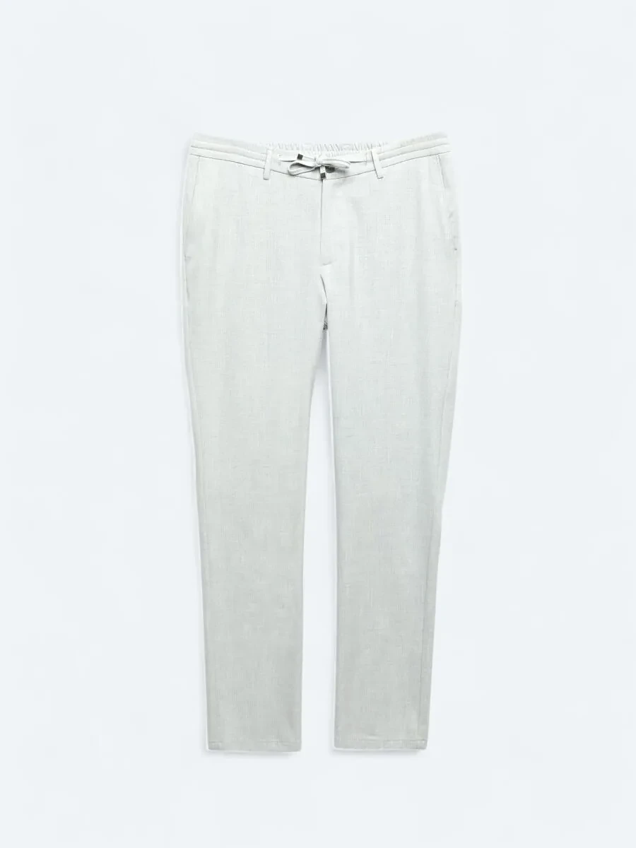 Gri Örme Jogging Fit Casual Pantolon - 5
