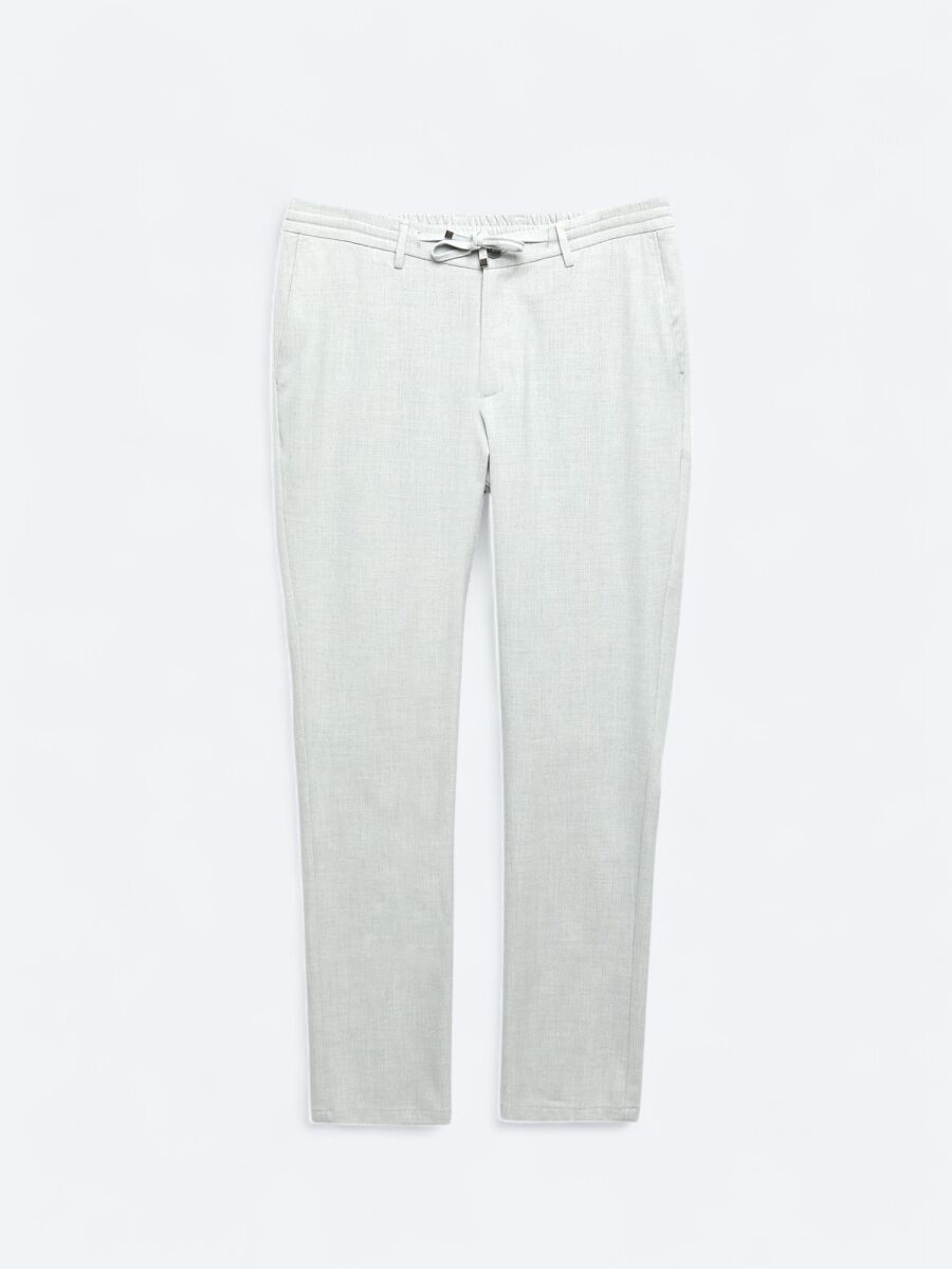 Gri Örme Jogging Fit Casual Pantolon - 5