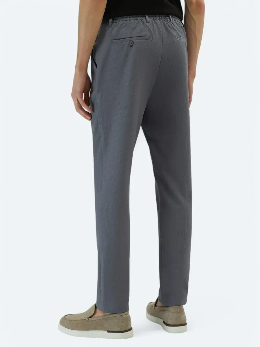 Gri Örme Jogging Fit Casual Pantolon - 4