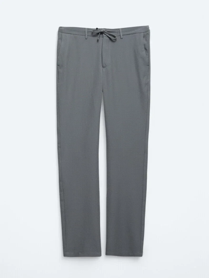 Gri Örme Jogging Fit Casual Pantolon - 5