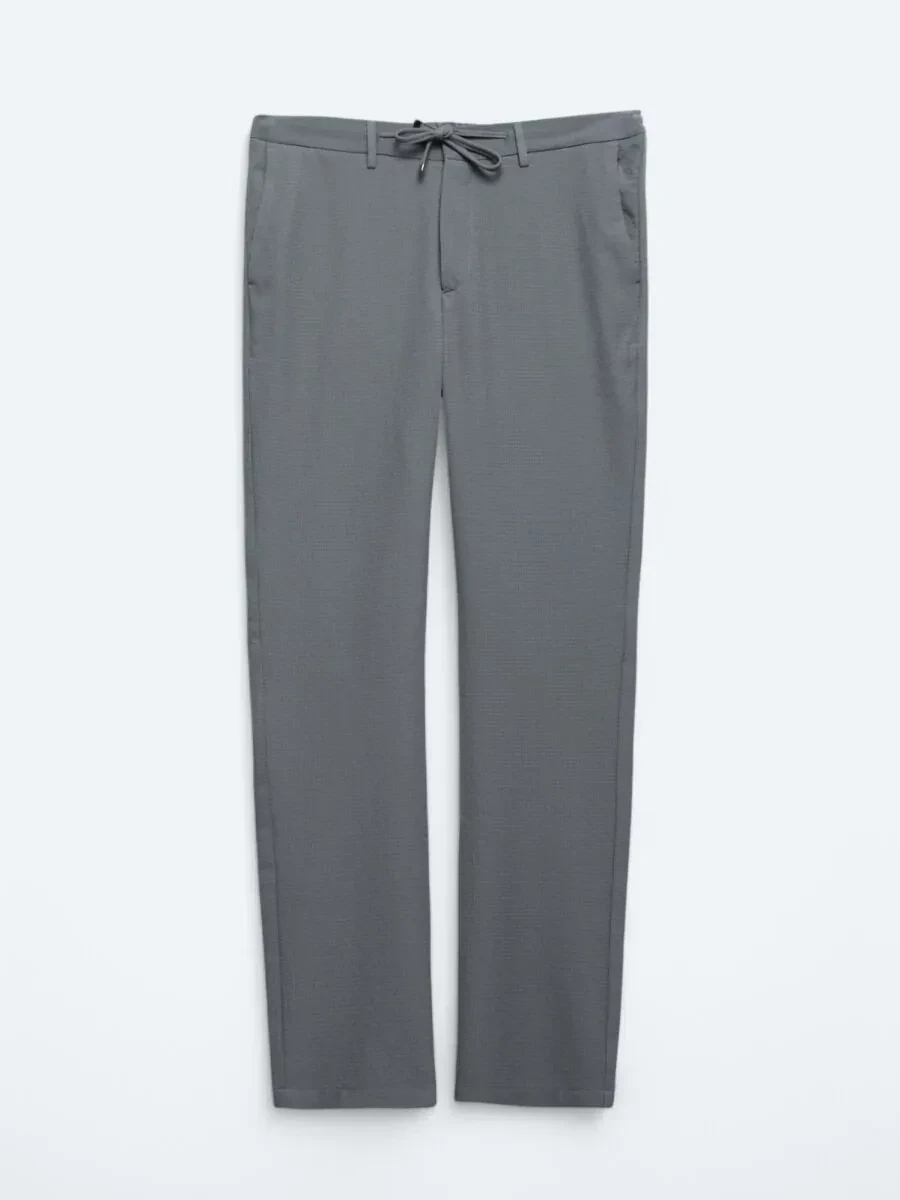 Gri Örme Jogging Fit Casual Pantolon - 5