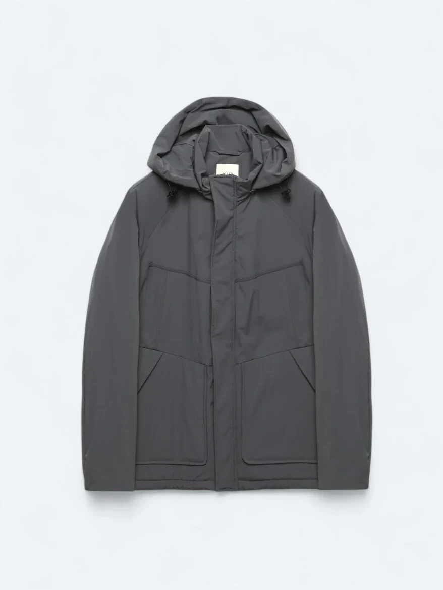 Gri Regular Fit Casual Dokuma Mont - 9