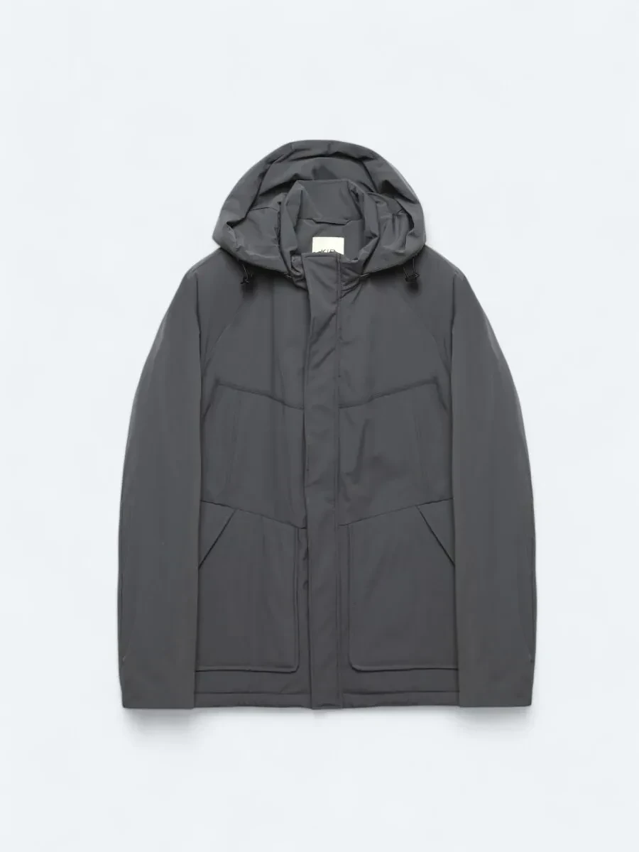 Gri Regular Fit Casual Dokuma Mont - 9