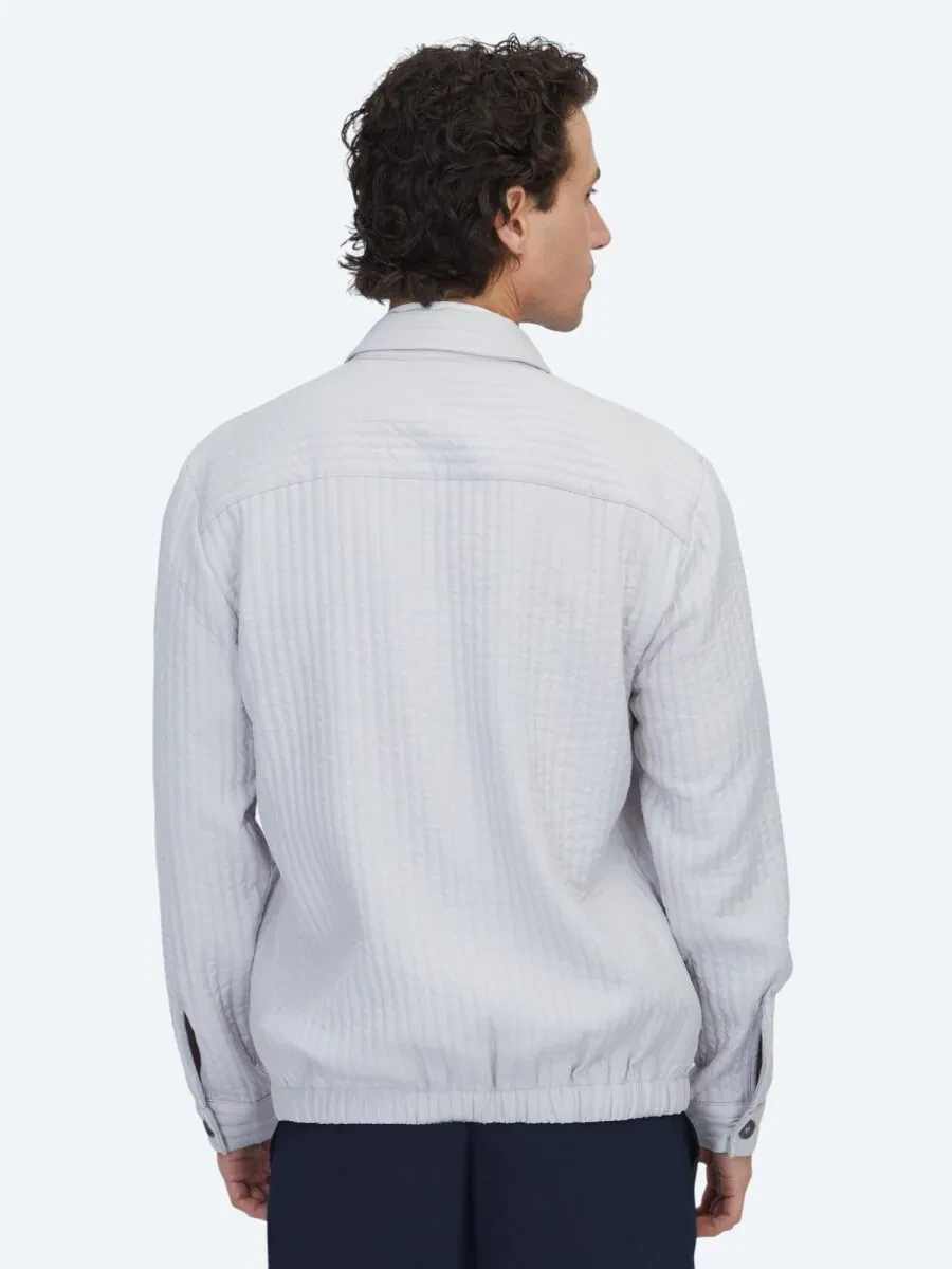Gri Regular Fit Dokuma Overshırt - 5