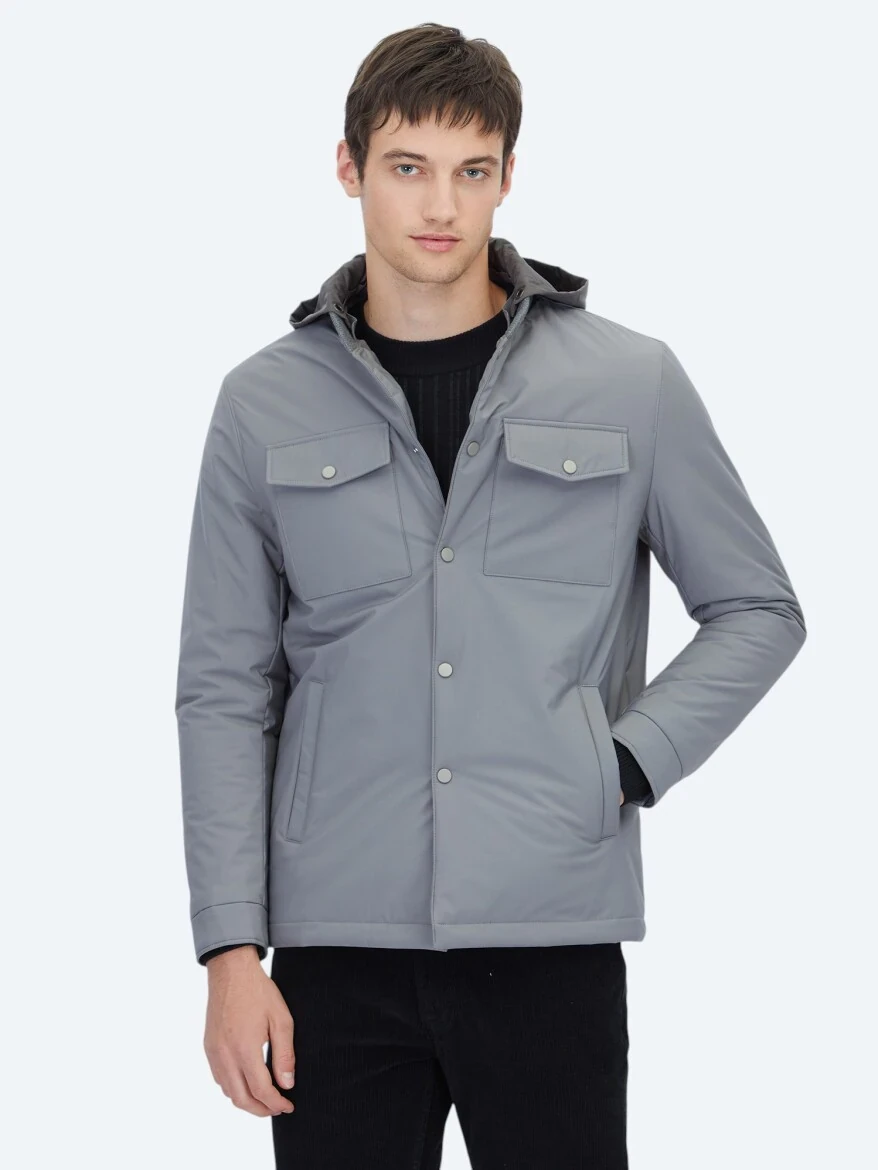 Gri Regular Fit Spor Ceket - 1