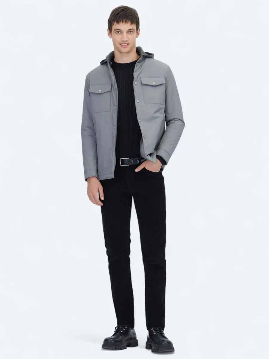 Gri Regular Fit Spor Ceket - 2