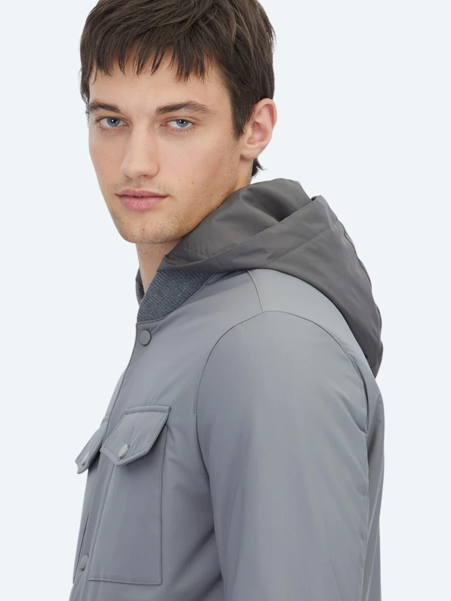Gri Regular Fit Spor Ceket - 5
