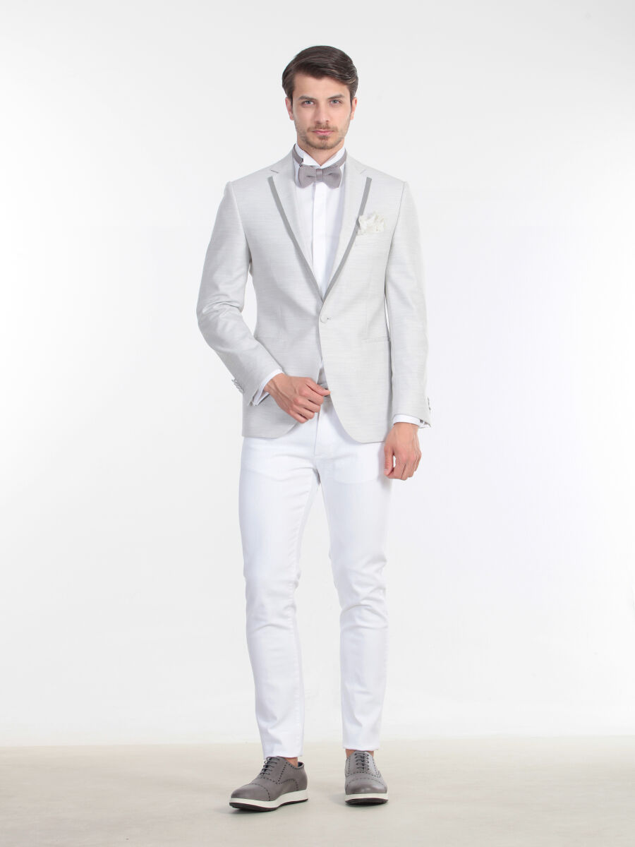Gri Slim Fit Ceket - 1