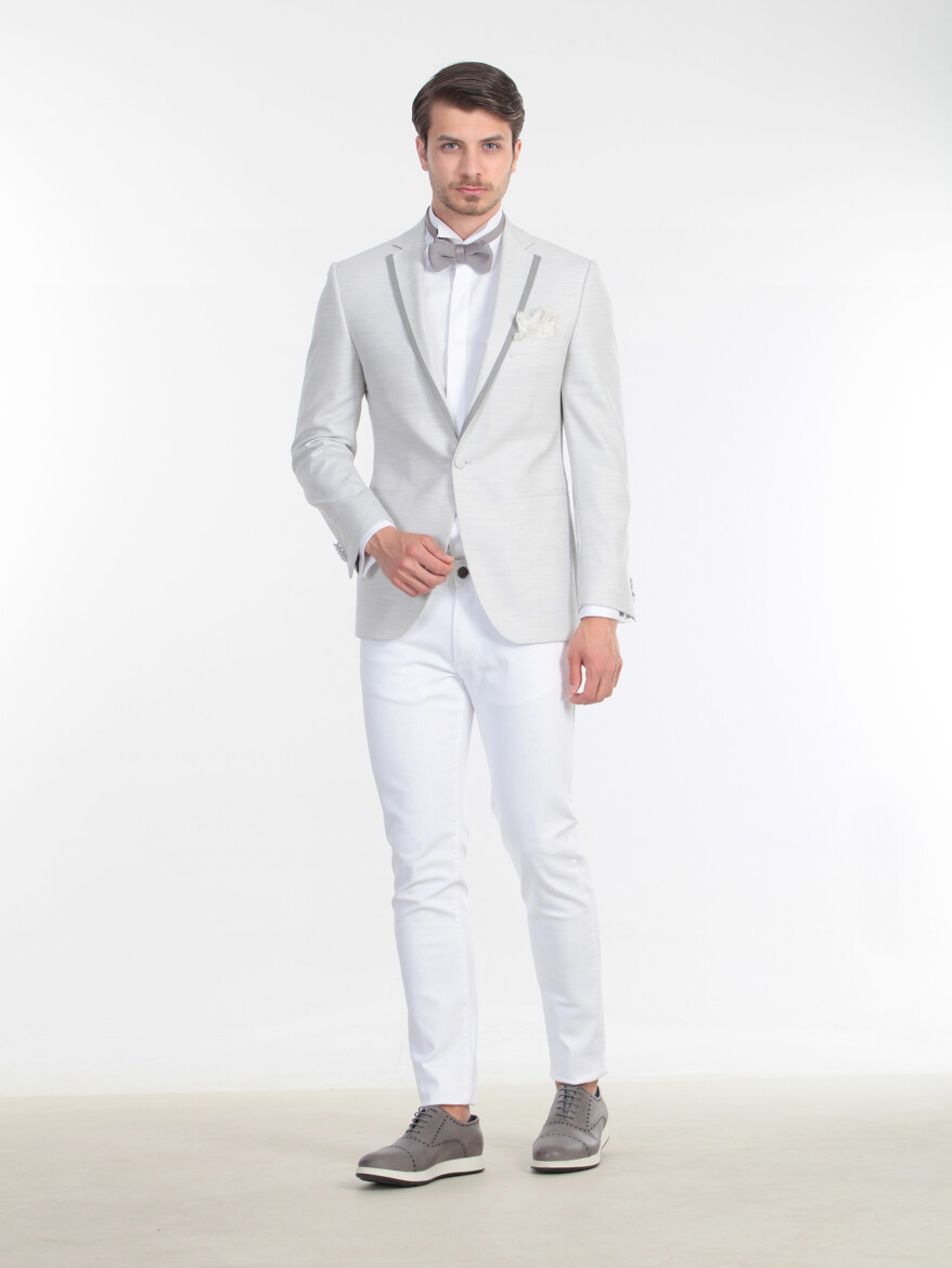 Gri Slim Fit Ceket - 2