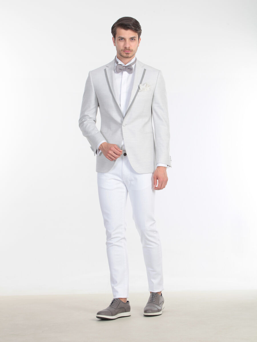 Gri Slim Fit Ceket - 2