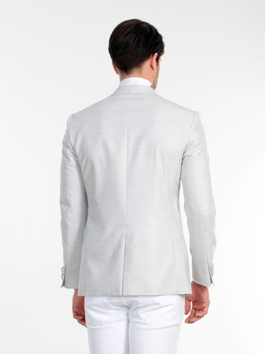 Gri Slim Fit Ceket - 6