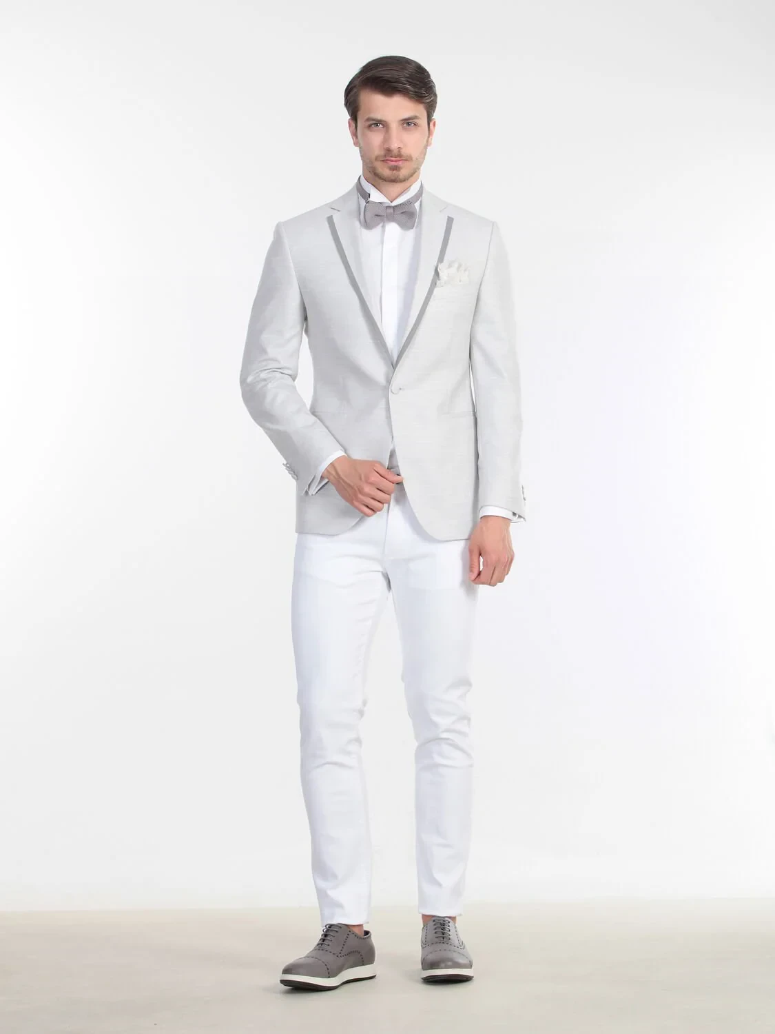 Gri Slim Fit Ceket - 1