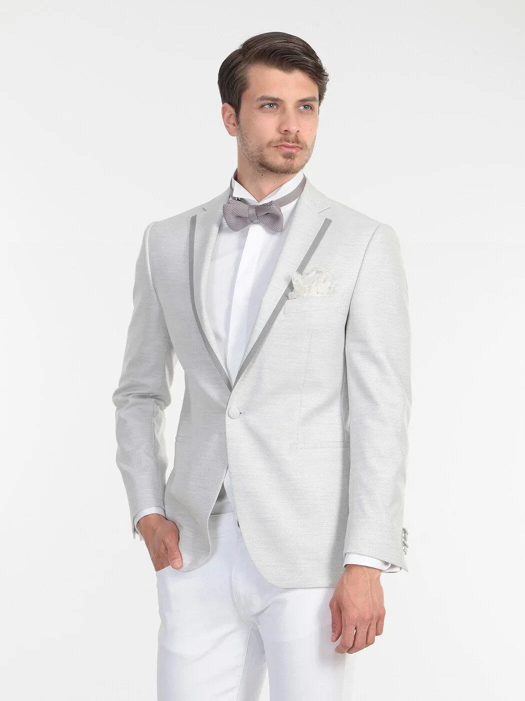 Gri Slim Fit Ceket - 3