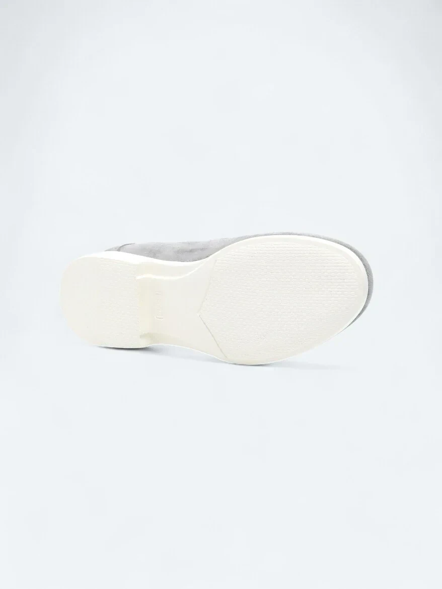 Gri Süet Casual Loafer - 4
