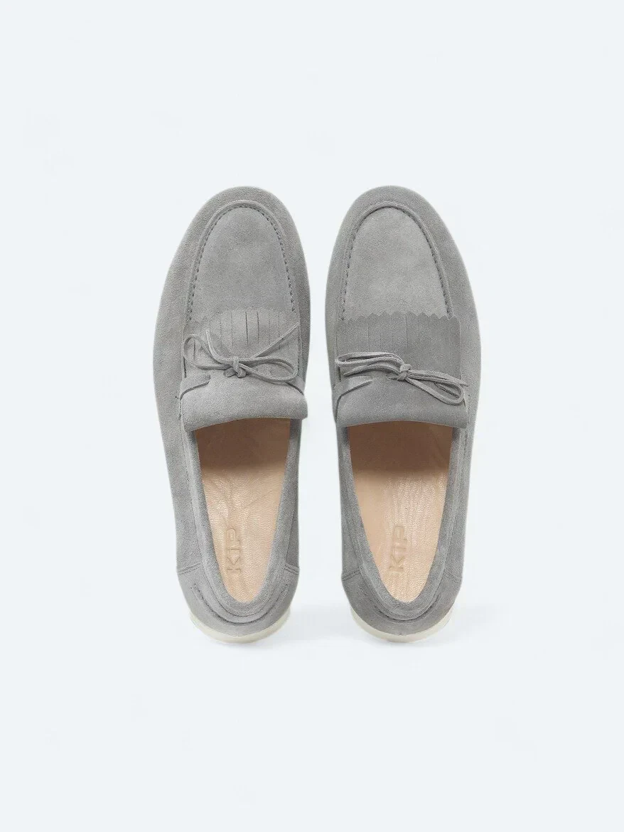 Gri Süet Casual Loafer - 5