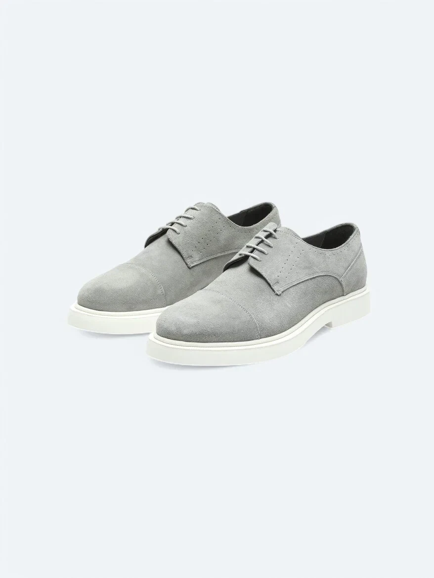 Gri Süet Smart Casual Ayakkabı - 2