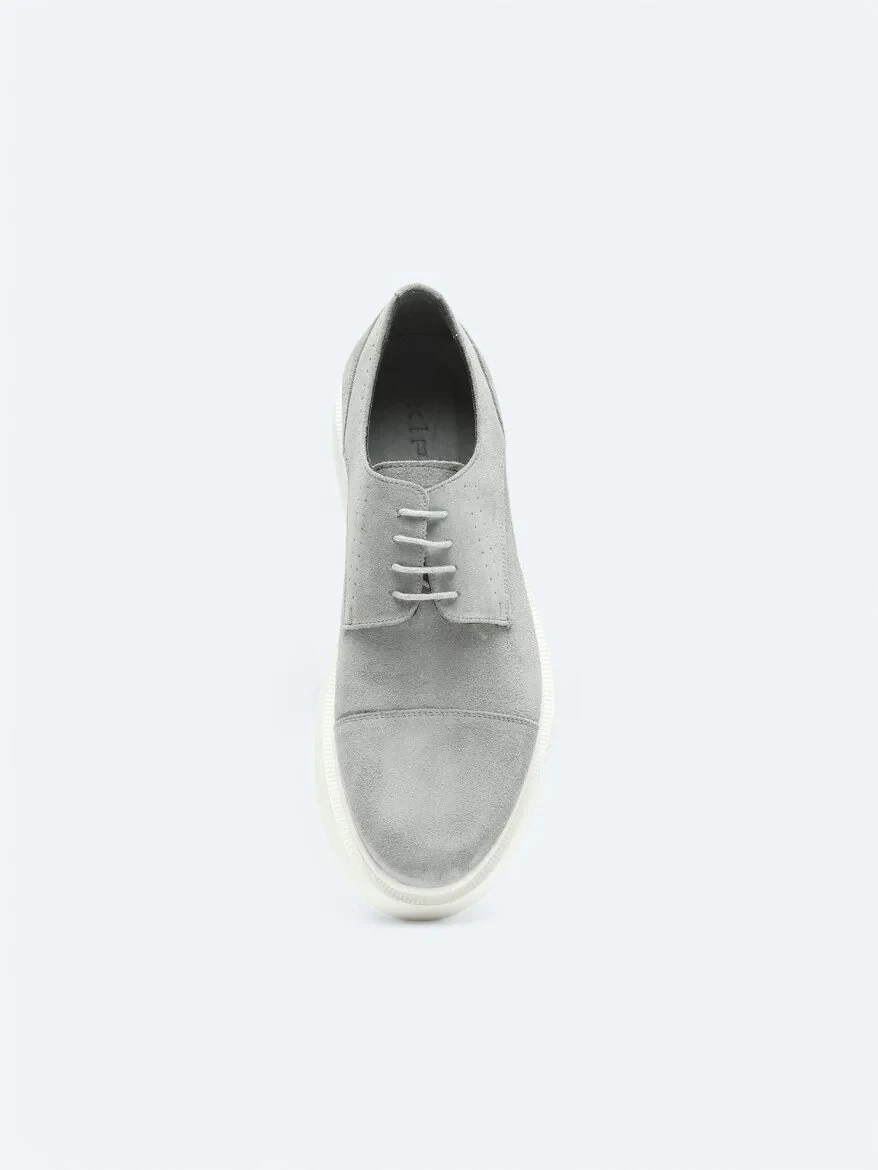Gri Süet Smart Casual Ayakkabı - 3