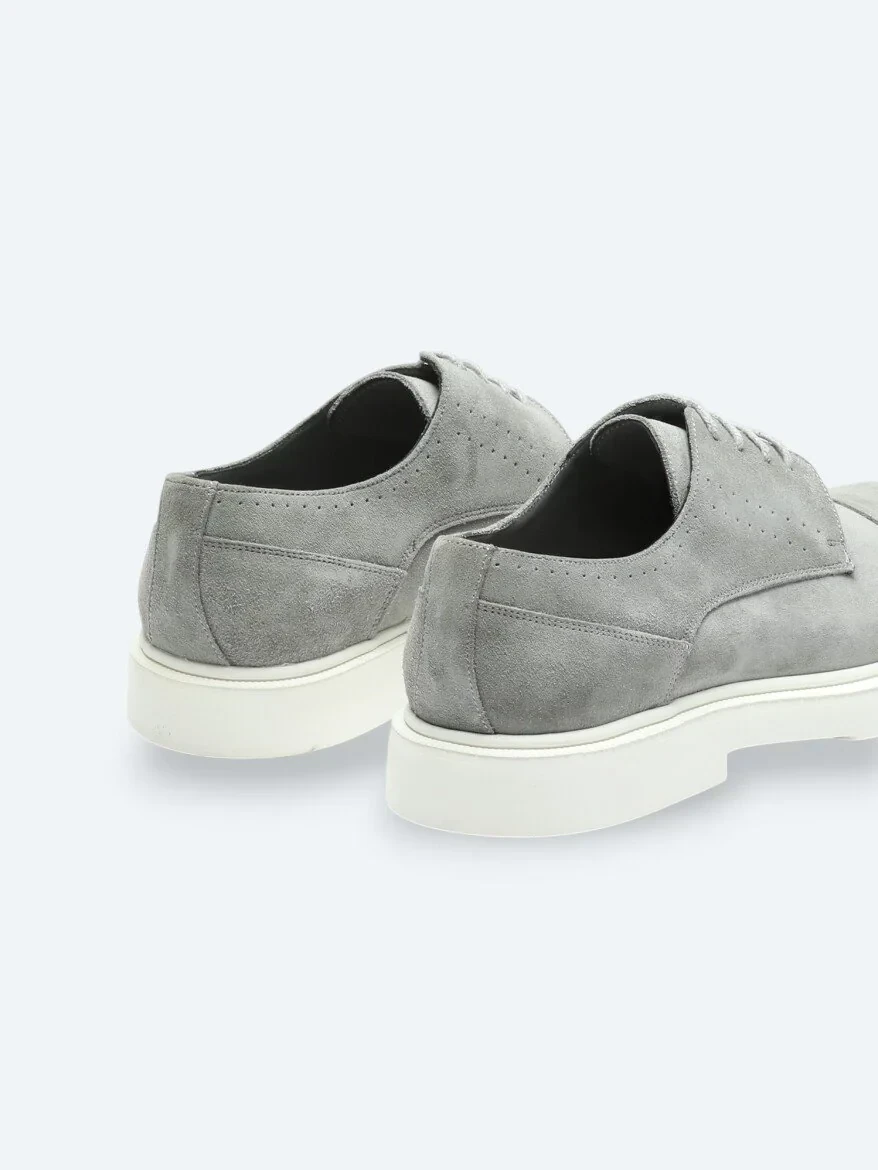 Gri Süet Smart Casual Ayakkabı - 5