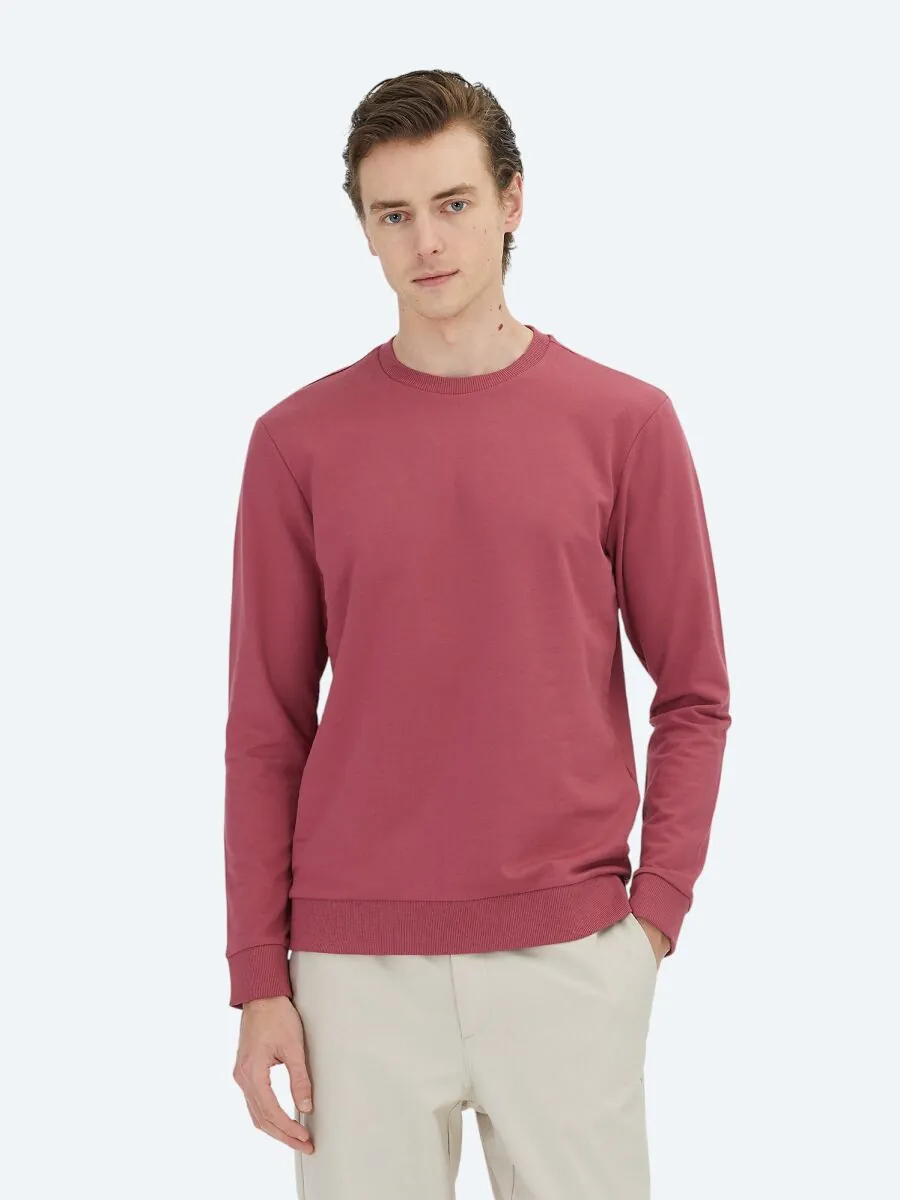 Gül Kurusu Bisiklet Yaka Sweatshırt - 1