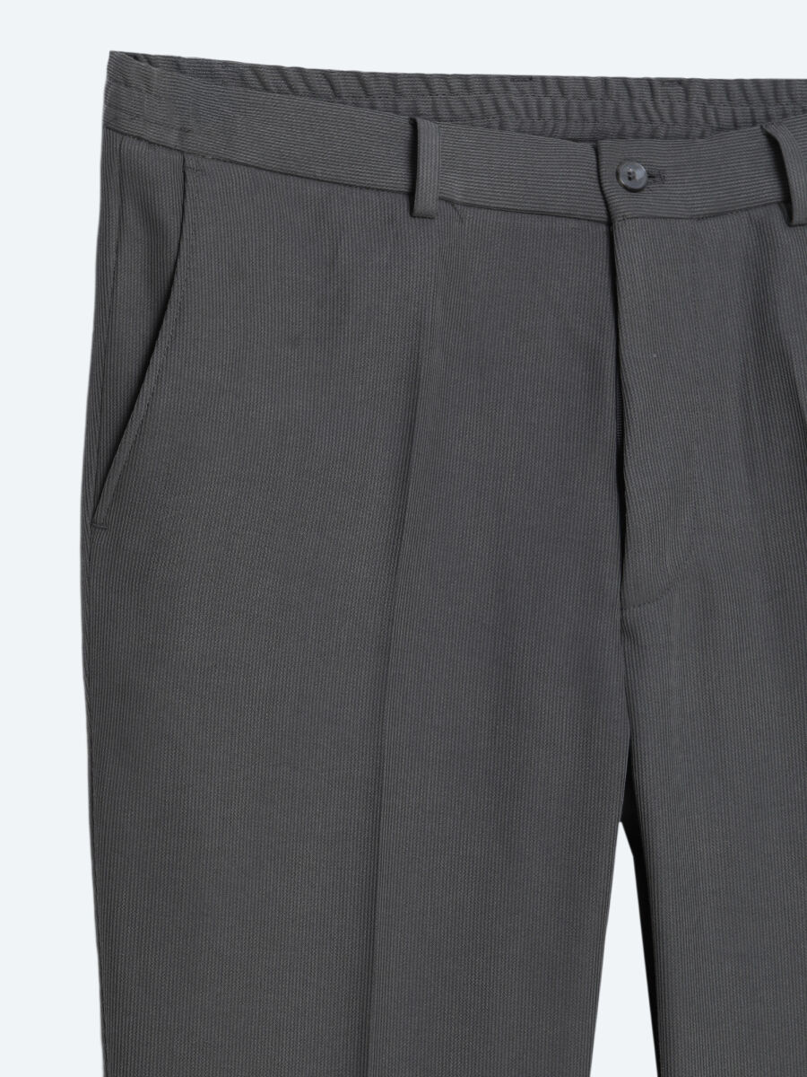 Haki Çizgili Modern Fit Takım Elbise - 6